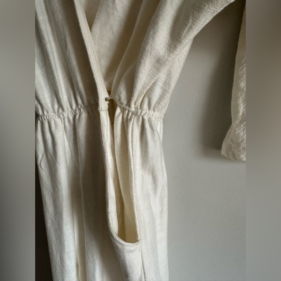 Paloma Wool White Jumpsuit Wrap Alexandria size Small Pockets V Neck - Picture 12 of 12